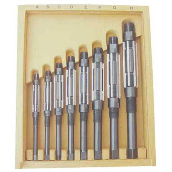 Westward Adjustable Hand Reamer Set, HSS, 8 Pcs 4LGU3 Zoro
