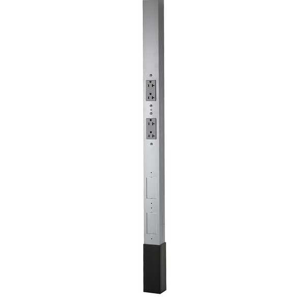 Hubbell Wiring Device-Kellems Alum Service Pole, Gray, 10 ft. 2"L, 2.13"W HBLPP10A