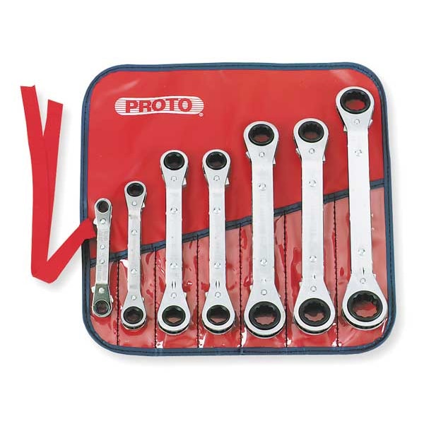 Proto Ratcheting Wrench Set, Double Box End J1180MA Zoro