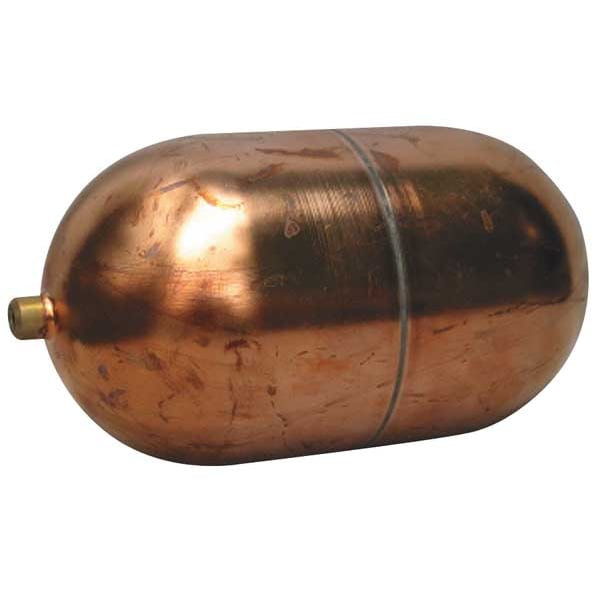 Naugatuck Float Ball, Oblong, Copper, 6 In GR6X1021CU | Zoro