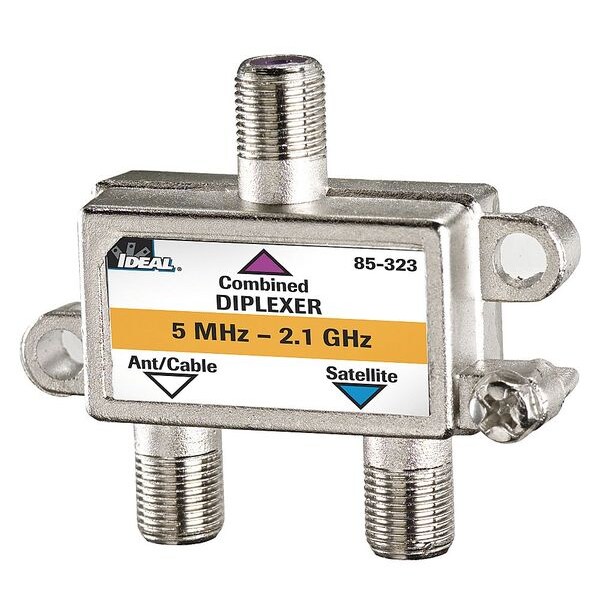 Power First Cable Splitter, Diplexer, FType, 2.1 GHz 4LWZ6 Zoro