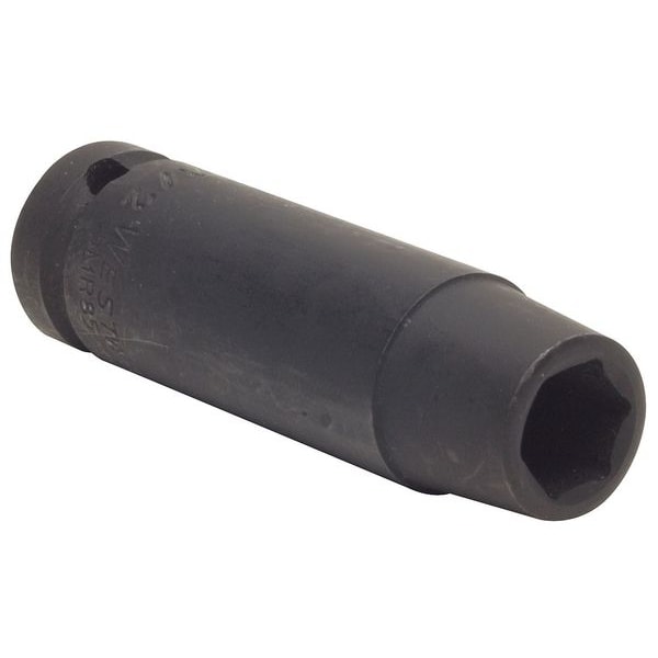 Westward 1/2 in Drive Impact Socket 13 mm Size 6 pt Deep Depth, Black Oxide 4LXJ4