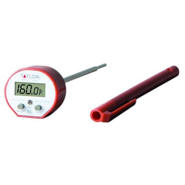 Taylor 5" Stem Digital Pocket Thermometer, -40 Degrees to 450 Degrees F 9842