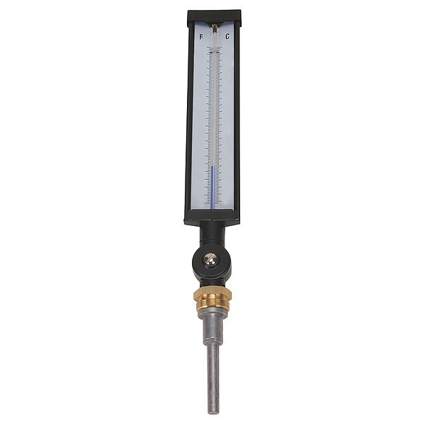 Zoro Select Industrial Thermometer, 50 to 400 F 4PRT5