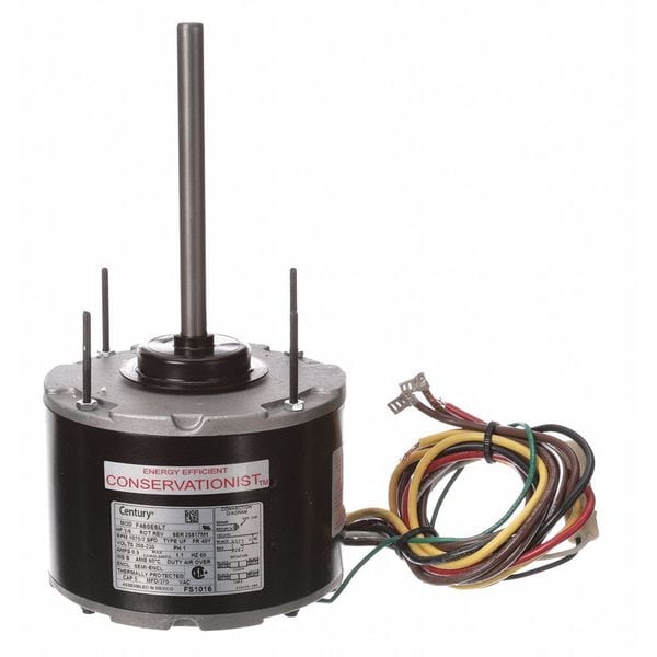 Century Condenser Fan Motor, 1/6 HP, 1075 rpm, 60Hz FS1016