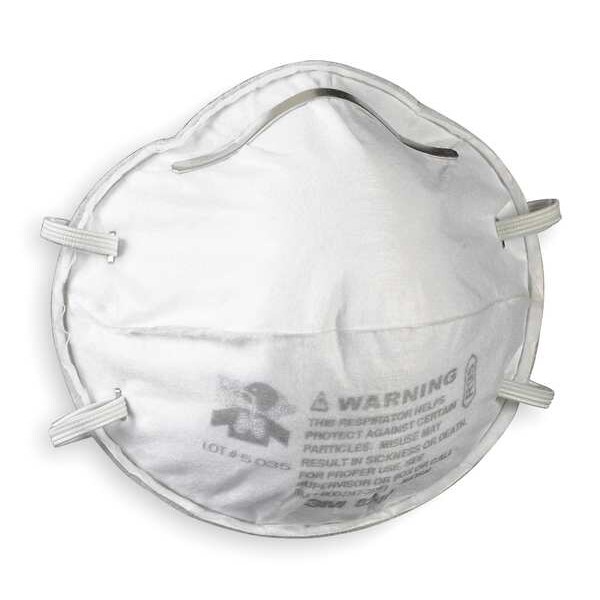 3M R95 Disposable Respirator, Universal, White, PK20 8240 | Zoro