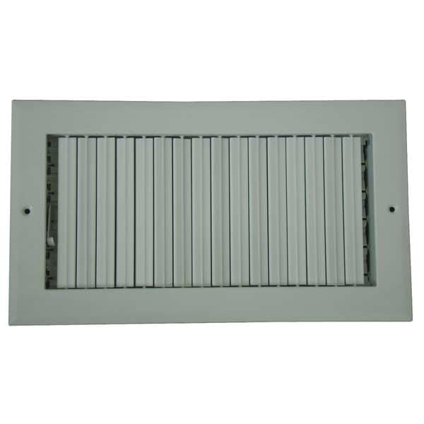 Zoro Select Sidewall/Ceiling Register, 7.75 X 15.75, White, Aluminum 4MJL9