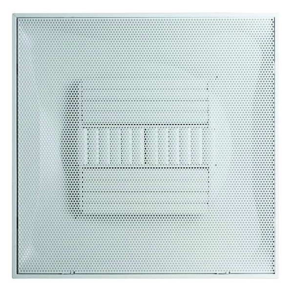 Zoro Select 8 in Square Perforated Ceiling Tile Diffuser, White 4MJU8