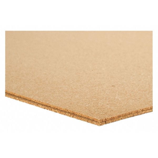 Zoro Select Cork Sheet, Underlayment, 12mm Th, 24x36 In 4NLW9