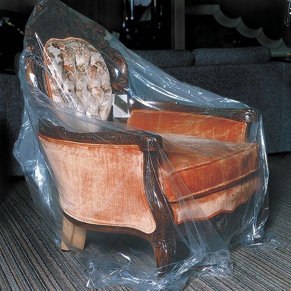 Zoro Select 110" x 28" Furniture Bags, 1 mil, Clear, PK 150 4NPY2