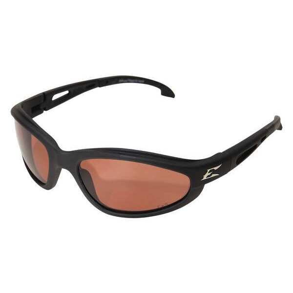 Edge Eyewear Polarized Safety Glasses, Wraparound Copper Polycarbonate