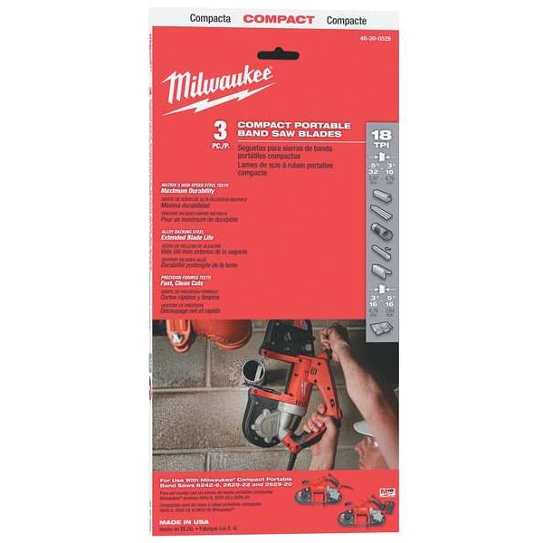 FOXBC 30-9/16 Inch Bandsaw Blades – 10/14 TPI, 1/2 Wide, .020 Thick, 3-Pack – Replacement For Milwaukee Portable Metal Bandsaw
