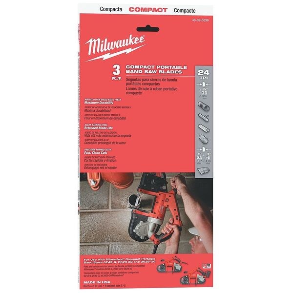 Milwaukee 48-39-0539 $19.97 24 TPI Standard Compact Portable Band Saw