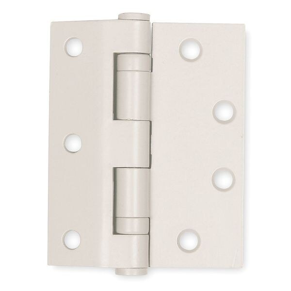 Zoro Select 3 1/2 in W x 4 1/2 in H Gray Prime Coat Door and Butt Hinge
