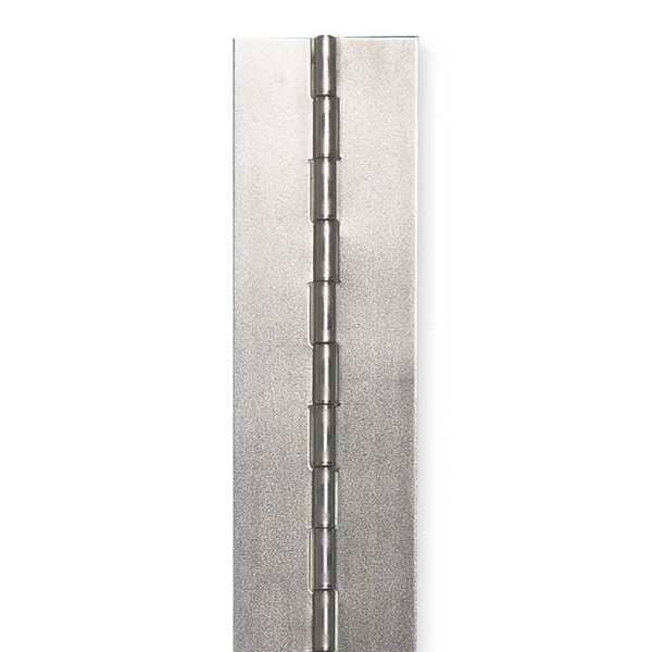 Zoro Select 1" W x 72" H Galvanized Steel Continuous Hinge 2ZFE6