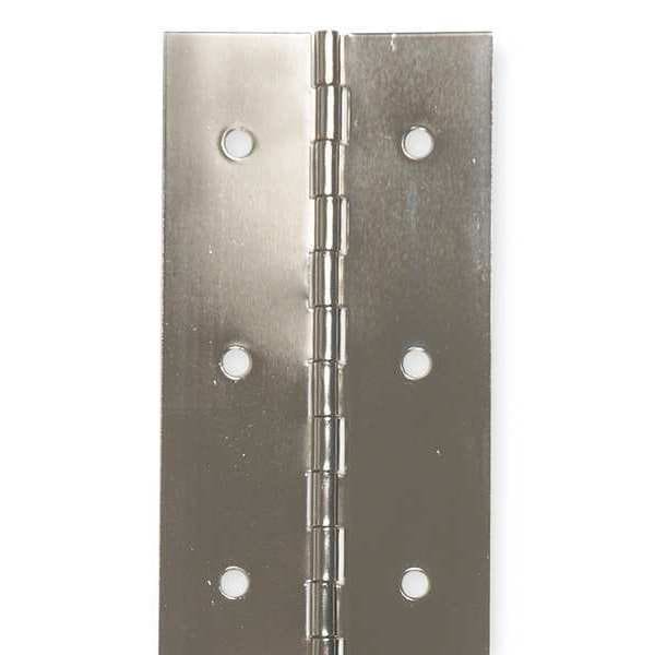 Zoro Select Piano Hinge, Steel, Full Surface Mounting, 1 1/2 in