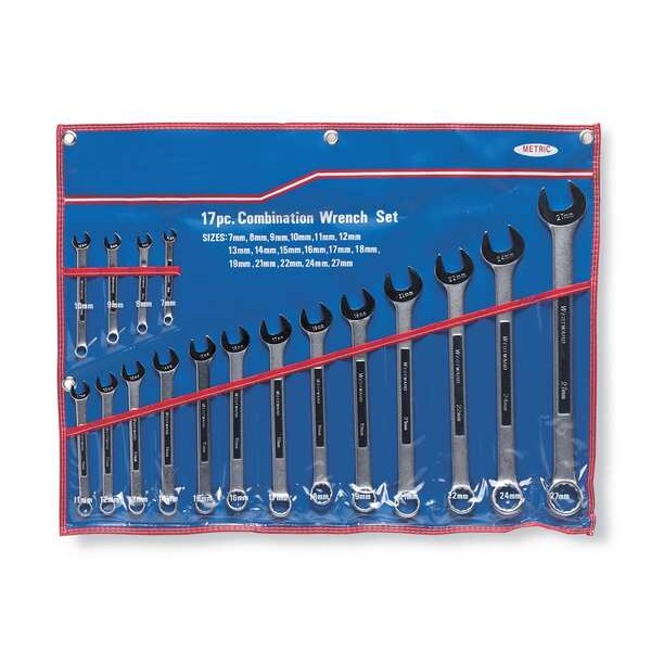 32-Piece Combination Wrench Set – Metric 6-32mm & SAE 1/4" To 1-1/4" – Raised Panel, Alloy Steel – Heavy Duty