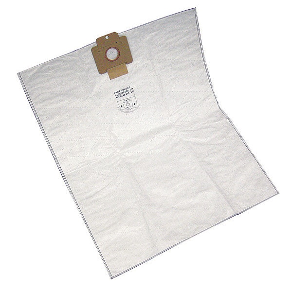 Nilfisk Bag, Wet/Dry, Cloth, 4 In., PK3 1470746010