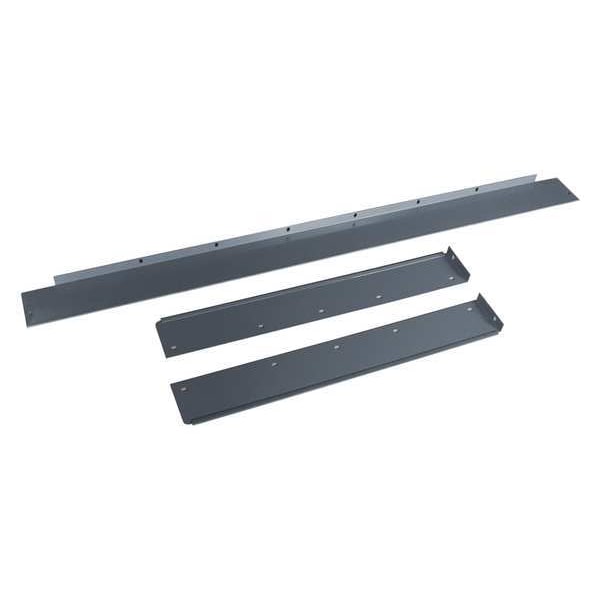 プレートラック Zoro Select Side/Back Rail Kit, 72W x 30D x 3H, Gray 5W677 | Zoro
