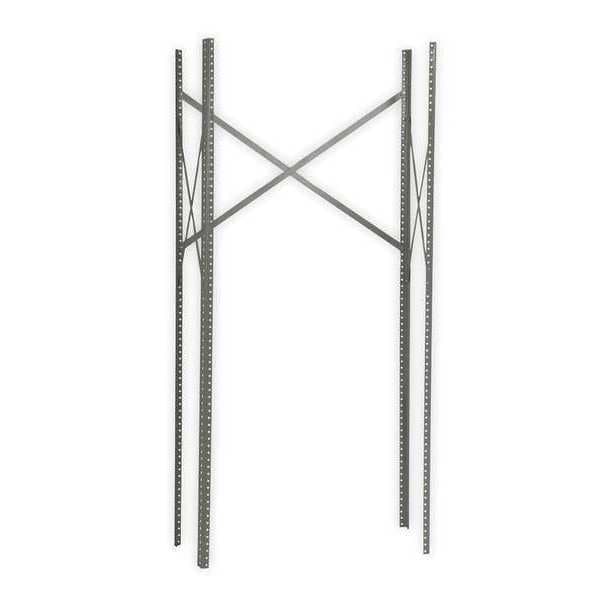 Edsal Shelving Post Kit, Gray, 85 In. H CPK85GY Zoro
