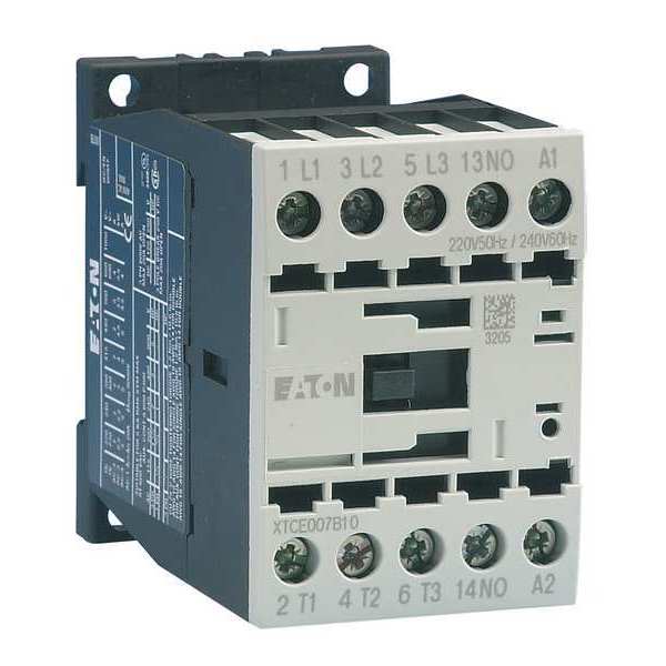 Eaton IEC Magnetic Contactor, 3 Poles, 120 V AC, 7 A, Reversing: No XTCE007B01A
