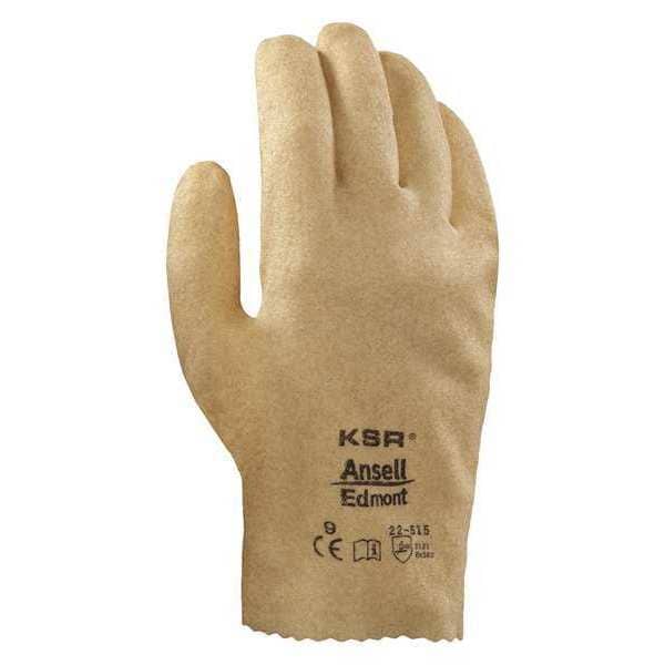 Ksr PVC Coated Gloves, Full Coverage, Yellow, XL, PR 22-515