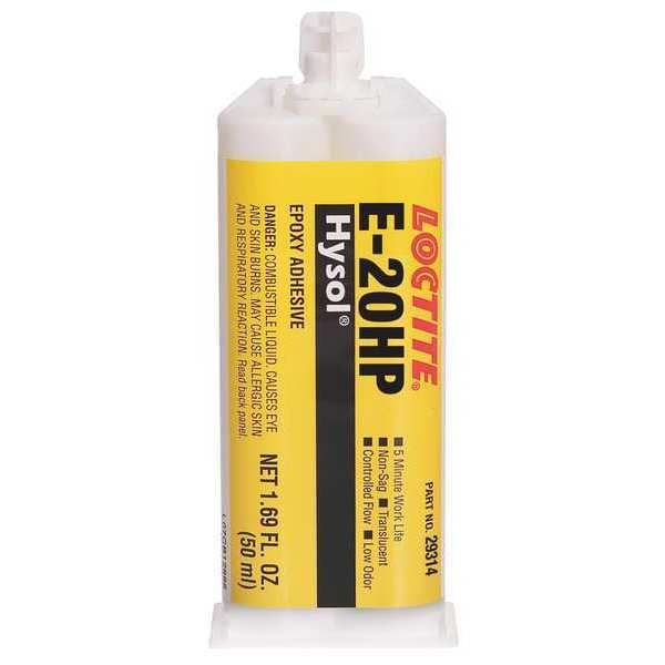 Loctite Epoxy Adhesive, E-20HP Series, Tan, Syringe, 2:01