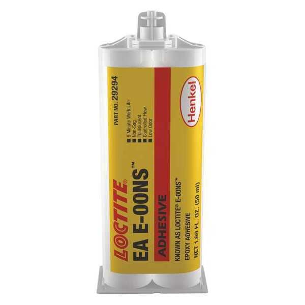 Loctite Epoxy Adhesive, E-00NS Series, Clear, 1:01 Mix Ratio, 15 min Functional Cure, Dual-Cartridge 233962