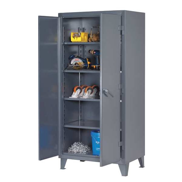 Strong Hold Shelving Storage Cabinet, 78 in H, 48 in W, 24