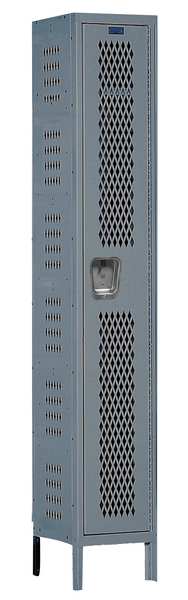 Hallowell Wardrobe Locker, 12 in W, 15 in D, 78 in H, (1) Tier, (1) Wide, Dark Gray U1258-1HDV-HG