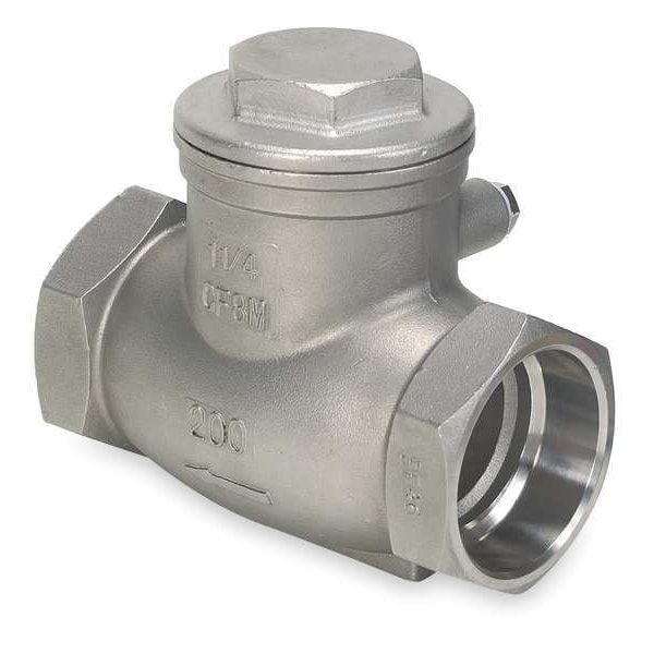 Zoro Select 2" Socket Weld Stainless Steel Swing Check Valve 4VMV6