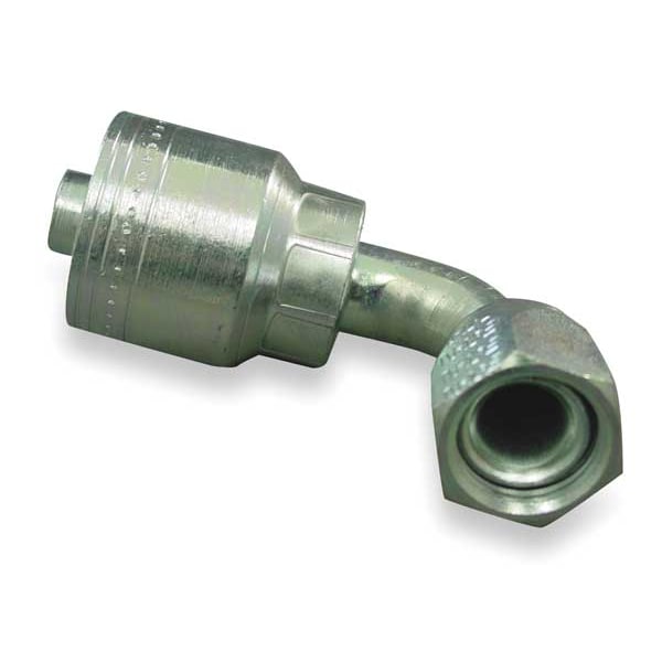 Aeroquip Fitting, Elbow, 1/4 In Hose, 1/2-20 JIC 1AA5FJB4