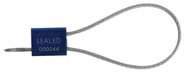 Tydenbrooks ISO 17712:2013 HS Cable Seal, 12" x 1/8", Laser Marked, Blue, PK200 1061006