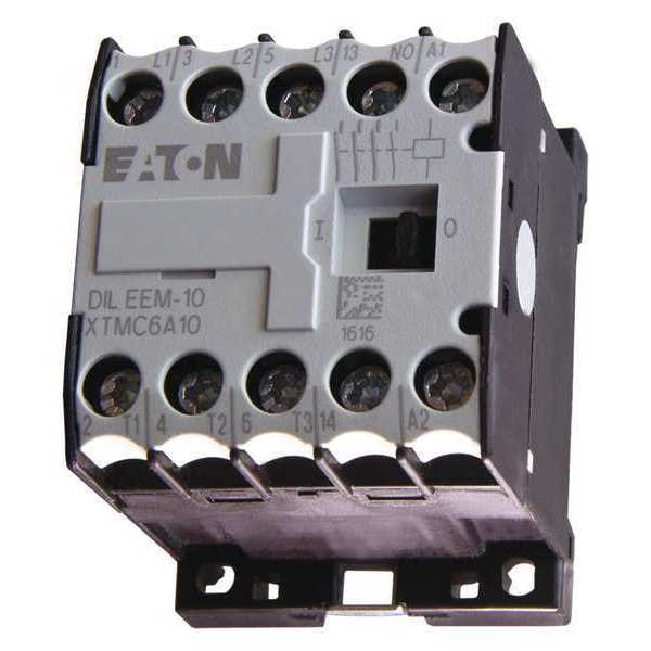 Eaton Miniature IEC Magnetic Contactor, 3 Poles, 120 V AC, 6 A, Reversing: No XTMC6A10A