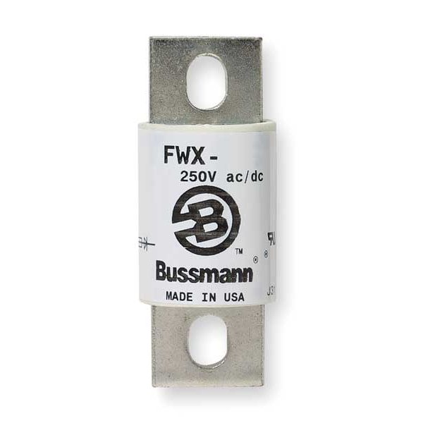Eaton Bussmann Semiconductor Fuse, Fast Acting, 80 A, FWX-A Series, 250V AC, 250V DC, 3-1/8" L x 1-7/32" dia FWX-80A