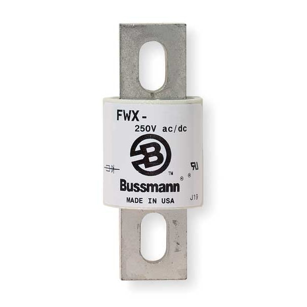 Eaton Bussmann Semiconductor Fuse, Fast Acting, 600 A, FWX-A Series, 250V AC, 250V DC, 3-27/32" L x 1-1/2" dia FWX-600A
