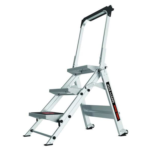 Little Giant Ladders 3 Steps, Aluminum Step Stool, 300 lb. Load