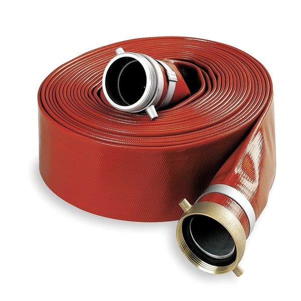 Zoro Select 1-1/2" ID x 25 ft PVC Water Discharge Hose RD 1FYR8