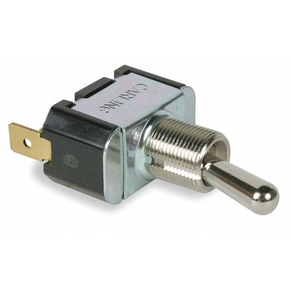 Carling Technologies Toggle Switch, SPST, 2 Connections, On/Off, 1 1/2 hp, 10A @ 250V AC, 20A @ 125V AC CA201-73