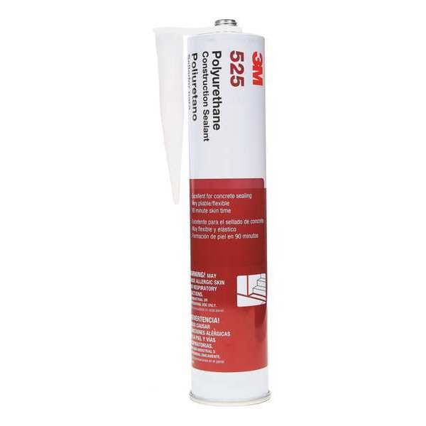 3M Construction Sealant, 10.5 oz, Cartridge, Gray, Polyurethane Base