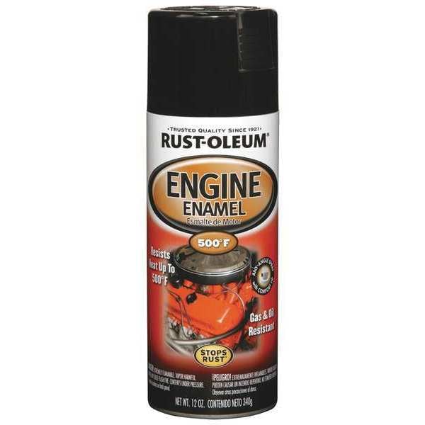 RustOleum 12 oz. Gloss Black Engine Enamel 248932 Zoro