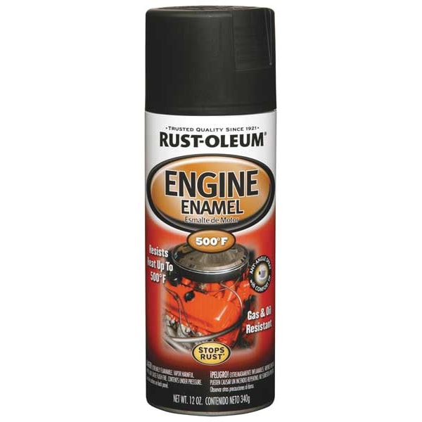 Rust-Oleum 12 oz. Semi-gloss Black Engine Enamel 248936