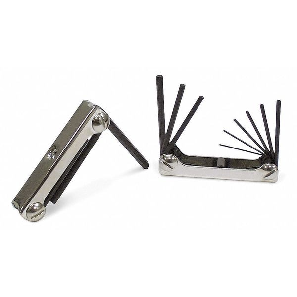 Westward 16 Piece Metric/SAE Plain Folded Key Set, 4YR73 4YR73 Zoro