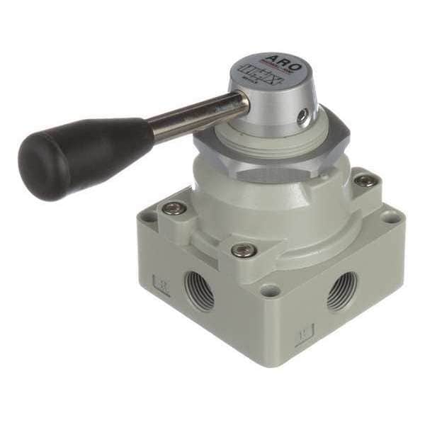 Aro Manual Air Control Valve, 4Way, 3/8in NPT M513LR Zoro
