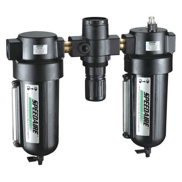 Speedaire Filter/Regulator/Lubricator, 5 to 150 psi 4ZM02