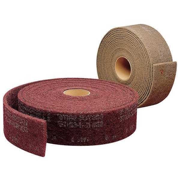 ScotchBrite CFRL 29.64 Abrasive Roll, 2" W x 30 ft. L, Maroon
