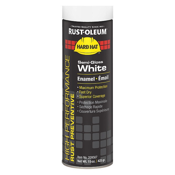 RustOleum Rust Preventative Spray Paint, White, SemiGloss, 15 oz. 209567 Zoro