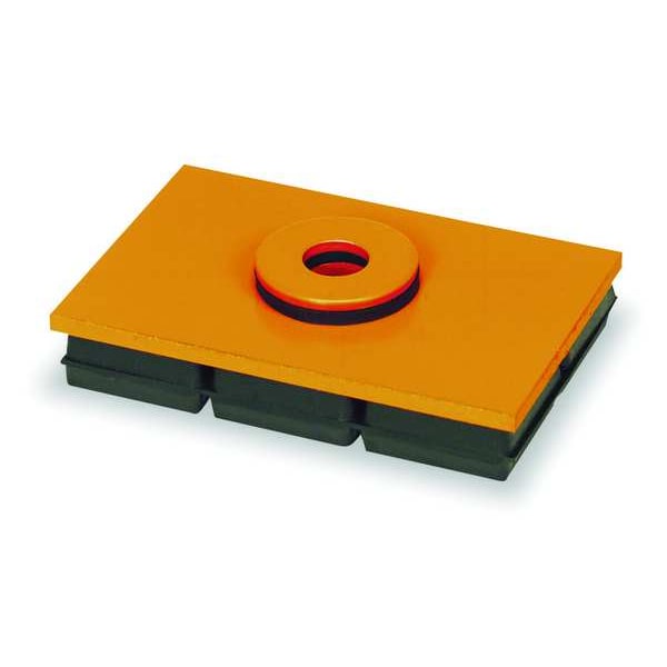 Mason Industries Vibration Iso Pad, 4x4x1 In, w/Hole 2LVP7 Zoro
