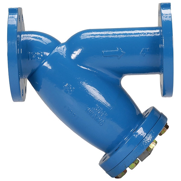 Zurn Ductile Iron Wye Type Strainer, 4 in Pipe 4FSC Zoro