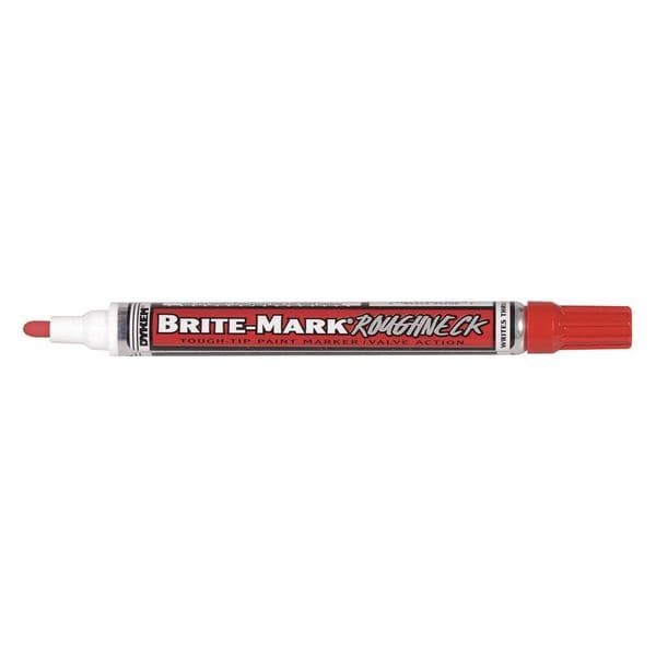 Dykem Permanent Permanent Paint Marker/Valve Action, Medium Tip, Red Color Family, Paint 84206